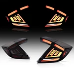 Fits Honda Civic Hatchback Smoke Tail Lights Dynamic Led Sequential Signal 17-21 New. Price: $309.99.