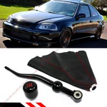 For 1988-00 Honda Civic Dual Short Shifter+ Blk Type-r Knob Leather Boot New. Price: $24.99.