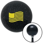 Yellow American Flag Waving Black Metal Flake Shift Knob W/ M16X1.5 Insert Auto New. Price: $89.95.