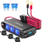 Eugizmo 12V Cigarette Lighter Socket Splitter, 200W 3 Multi Port Black New. Price: $45.40.