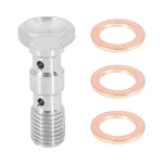 Autohaux Set M10X1.25 Metric Thread Double Banjo Bolt 30MM, Silver Tone New. Price: $13.65.