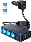 Bestek Cigarette Lighter Splitter Adapter: 9 In Multi Car Charger 148W 3-SOCKE New. Price: $34.79.