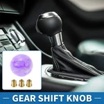 Round Ball Automatic Manual Shift Knob W/ 3 Adapter Acrylic Purple White 1 Set New. Price: $28.49.
