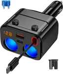 180W Retractable Charger Cigarette Lighter Splitter, 5 In Usb Fast Car... New. Price: $34.54.