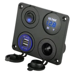 Linkstyle 4-IN-1 Car Charger Panel, Dual Usb, Voltmeter, 12V Outlet, Switch New. Price: $36.76.