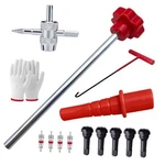 Quick Change Car Tire Valve Tool Kit, Stem Core Remover With 5 Red New. Price: $24.08.