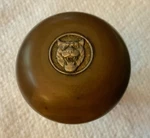 1996-2003 Jaguar Burl Wood Gear Shifter Knob Metal Logo Used. Price: $90.00.