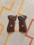 Original Vintage Factory Smooth Wood Medallion Grips - Browning Dba 380 Pistol Used. Price: $69.00.