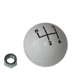 Shifter Ball And Lock Nut Manual Transmission White With Black Numbers 1964-72 New. Price: $28.00.
