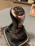Genuine Oem Vw MK6 Golf Gti 6-SPEED Red Stitch Leather Knob Boot Shifter Used. Price: $150.00.
