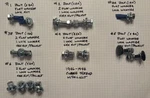 New CJ-2A Willys Body Bolt Set. Coarse Thread With Palnuts 1946-1948.. Price: $36.99.