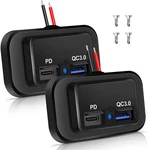 2PCS 12V/24V Rv Outlet 48W, Dual Type-c (usb C) PD3.0+QC3.0 New. Price: $21.68.