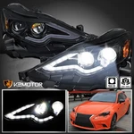 Jet Black Fits 2014-2016 Lexus IS250 IS350 Full Led Projector Headlights Lh+rh New. Price: $518.38.