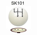 White 4 Speed Ball 3/8" Knob For Hurst Shifters New. Price: $32.95.