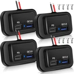 Vadaxx 4PCS 48W 12V/24V Rv Outlet, Dual PD3.0 Type-c (usb C) &quick Charge New. Price: $29.70.