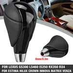 Gloss Black Auto Gear Knob Shifter Lever Pu Leather For Toyota Lexus New. Price: $13.99.