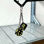 Mooneyes AREA-1 Yokohama Japan: Twin Dice Keychain Black New. Price: $15.00.