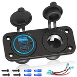 Cigarette Lighter Socket Qidoe 12V Splitter Panel 78W Outlet Dual Usb... New. Price: $23.21.