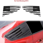 2PCS Rear Window Decal American Flag Trim Sticker Ford Mustang 2015+ Black New. Price: $23.49.