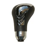 Black Pu Leather Chrome Design Auto Car Gear Knob Shifter Handle New. Price: $26.99.