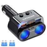 Superone 200W 2-SOCKET Cigarette Lighter Splitter Power Adapter Usb New. Price: $34.90.