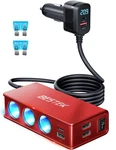 Bestek 148W Cigarette Lighter Splitter 9 In Adapter Red New. Price: $29.33.