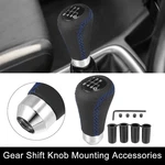 Black Universal 6 Speed Car Gear Lever Stick Shift Knob Pu Leather Blue Stitches New. Price: $25.19.