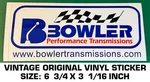 Bowler Performance Transmissions - Vintage Original Vinyl Decal Sticker Racing Used. Price: $8.04.