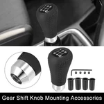 Black Universal 5 Speed Car Gear Lever Shift Knob Pu Leather Stitches New. Price: $24.31.