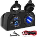 Upgraded Tent Type Panel 12V Usb Outlet, Quick Charge PD3.0& Dual Car New. Price: $27.52.