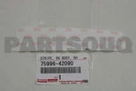 7599642090 Genuine Toyota Stripe, Rear Body, Rh 75996-42090 New. Price: $19.25.