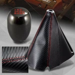 Carbon/red Stitch Manual Boot + Gunmetal 6-SPEED Shifter Knob Universal New. Price: $15.99.