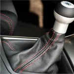 Shift Boot Seal Universal Fits Most Vehicles Black Pvc Leather Red Stitch Manual New. Price: $10.99.