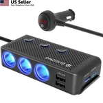 Eugizmo Cigarette Lighter Plug Splitter, 3 Socket 200W Car Black New. Price: $35.90.