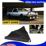 Universal Black Suede Manual Shifter Boot Cover With Red Stitching New. Price: $12.99.