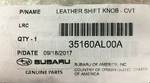 15-20 Subaru Legacy & Outback Leather Shift Knob Automatic Oem 35160AL00A Ascent New. Price: $91.36.