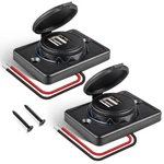 Anina 2PCS Rv Dual Charger Socket With Cap 12V/24V Car Outlet Usba Po... New. Price: $27.82.