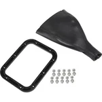 Rectangle Shifter Boot With Billet Aluminum Ring For Hot Rods: Black Finish New. Price: $55.99.